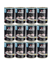 PAN MIĘSKO Krůta s treskou pro psy 12x400 g