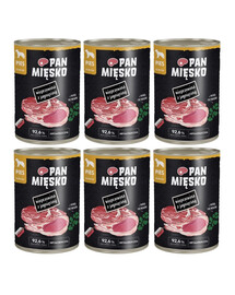 PAN MIÉSKO Vepřové s jehněčím krmivo pro psy 6x400 g