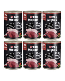 PAN MIĘSKO Krůta s jelenem, krmivo pro psy 6x400 g