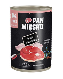 PAN MIĘSKO Krůta s hovězím krmivo pro štěňata 400 g