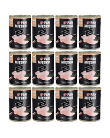 PAN MIĘSKO Krůta s králíkem pro kočky 12x400 g