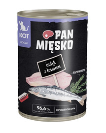 PAN MIĘSKO Krůta s lososem konzerva pro koťata 400 g
