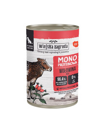 WIEJSKA ZAGRODA Monoproteinové krmivo pro psy hovězí 400 g