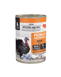 WIEJSKA ZAGRODA Monoproteinové krůtí krmivo pro štěňata 400 g