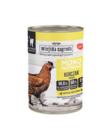 WIEJSKA ZAGRODA Monoproteinové kuřecí krmivo pro kočky 400 g