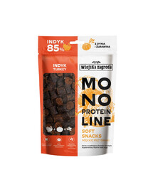 WIEJSKA ZAGRODA Monoprotein Krůta 115g měkké pamlsky pro psy