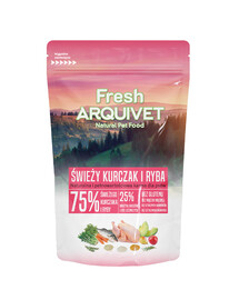 ARQUIVET Fresh Poloměkká krmiva pro psy kuřecí a oceánská ryba 100 g vzorek