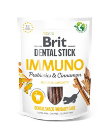 BRIT Dental Stick Immuno probiotika a skořice 251 g dentální pamlsek pro psy podporující imunitu