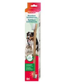 BEAPHAR Bamboo Toothbrush bambusový dvoustranný zubní kartáček pro psy a kočky