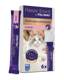 FELIWAY Happy Snack Losos 6x15 g krémová pochoutka pro kočky