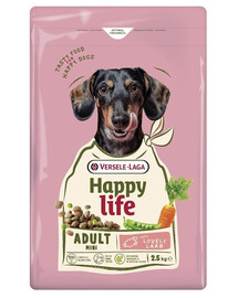 VERSELE-LAGA Happy Life Adult Mini with Lamb 2,5kg krmivo pro malé psy s jehněčím