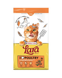 VERSELE-LAGA Lara Adult Turkey and Chicken 7 kg s krůtím a kuřecím masem pro kočky