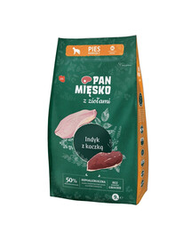 PAN MIĘSKO s bylinkami Krůta s kachnou M 2x9 kg pro střední plemena