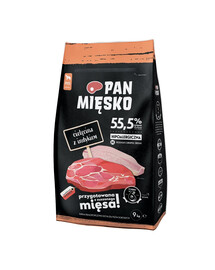 PAN MIĘSKO Telecí s krůtou M 9 kg