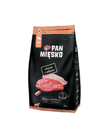 PAN MIĘSKO telecí křupky s krůtou pro psy M 2x20 kg
