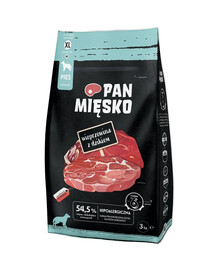 PAN MIĘSKO Vepřové s divočákem pro psy, křupky XL 3 kg