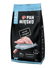 PAN MIĘSKO Kuřecí s pstruhem pro kočky, křupky S 1,6 kg