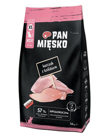 PAN MIĘSKO Kuřecí s králíkem pro koťata, křupky XS 1,6 kg