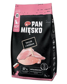 PAN MIĘSKO Kuřecí s králíkem pro koťata křupavé XS 5 kg