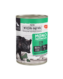 WIEJSKA ZAGRODA Monoproteinová divočina, krmivo pro psy 400 g