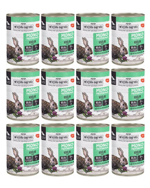 Monoproteinové mokré krmivo pro psy Rabbit 12x400 g