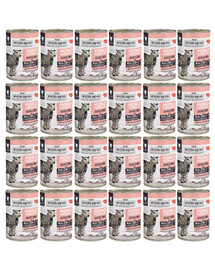 WIEJSKA ZAGRODA Monoproteinové mokré krmivo pro kočky s jehněčím masem 24x400 g