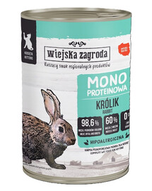 WIEJSKA ZAGRODA Monoproteinové krmivo s králíkem pro koťata 400 g