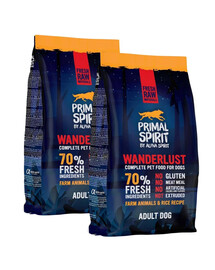 PRIMAL SPIRIT Dog 70% Wanderlust 2x1 kg
