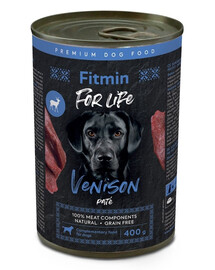 FITMIN For Life Venison Pate 400 g paštika z jeleního masa pro psy
