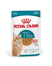 ROYAL CANIN Ageing 11+ Gravy 12x85 g kousky v omáčce pro starší kočky po 11. roce života