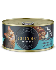 ENCORE Cat Sardine with Tuna Fillet in Broth sardinky s tuňákem ve vývaru 70 g
