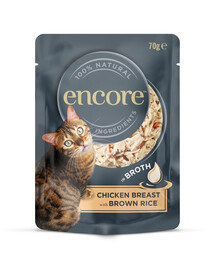 ENCORE Cat Chicken Breast with Brown Rice in Broth kuřecí prsa s hnědou rýží v vývaru 70 g