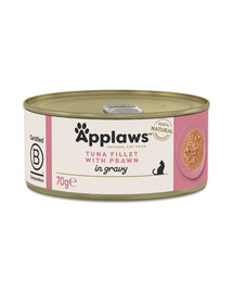 APPLAWS Cat Adult Tuna with Prawn in Gravy filet z tuňáka s krevetami v omáčce 70 g