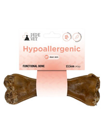 PAKA ZWIERZAKA PEPE Vet Hypoalergenní funkční kost 13,5 cm (42 g) pro citlivé psy
