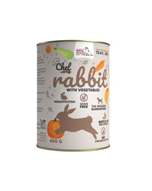 SYTA MICHA Chef Monoprotein Králík se zeleninou 400 g konzerva pro psy