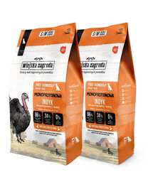 WIEJSKA ZAGRODA Monoproteinové krůtí krmivo pro psy S/M 2x6 kg