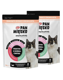 PAN MIÉSKO Speciální krmivo Digestive & Hairball Control pro kočky 2x3 kg