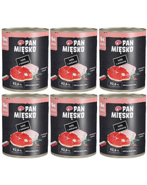 PAN MIĘSKO krůta s hovězím krmivo pro štěňata 6x800 g