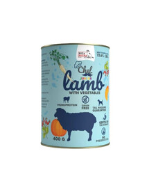 SYTA MICHA Chef Monoprotein Junior Jehněčí se zeleninou 400 g mokré krmivo pro štěňata
