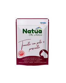 NATUA Natural Tuňák a kuřecí se šunkou v želé pro kočky 70 g