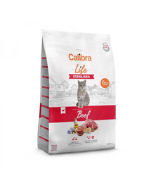 CALIBRA Krmivo Cat Life Sterilised Beef 1,5 kg bez obilovin pro sterilizované nebo kastrované kočky