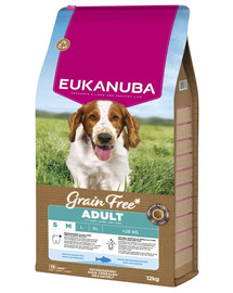EUKANUBA Grain Free Adult Small Medium Ocean Fish 12 kg
