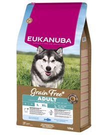 EUKANUBA Grain Free Adult Large Ocean Fish 12 kg