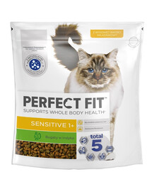 PERFECT FIT Sensitive 1+ 1,4 kg granule pro dospělé kočky s krůtím masem