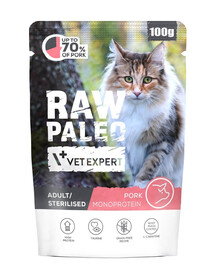 Monoprotein Adult Sterilised Pork 100 g dla kotów dorosłych i sterylizowanych z wieprzowiną