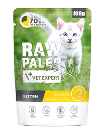 RAW PALEO Monoprotein Kitten Chicken 100 g pro koťata s kuřetem