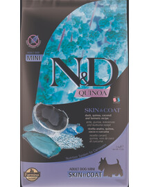 N&D Quinoa Dog Skin&Coat Adult Mini duck, coconut 2.5 kg kaczka i kokos