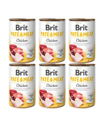BRIT Pate&Meat chicken 6x400 g pasztet z kurczakiem dla psa