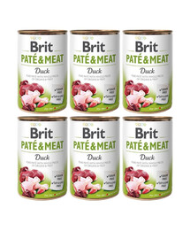 BRIT Pate&Meat duck 6x400 g pasztet z kaczką dla psa