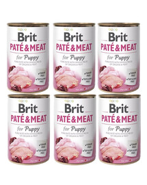 BRIT Pate&Meat puppy 6x400 g pasztet dla szczeniąt